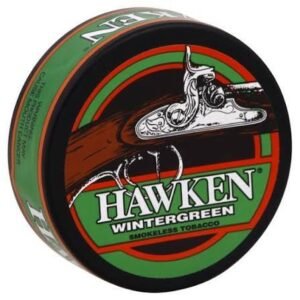 Hawken Wintergreen Chewing Tobacco made in the USA. 4 x 5 Can Rolls. 680 g total. Free shipping!