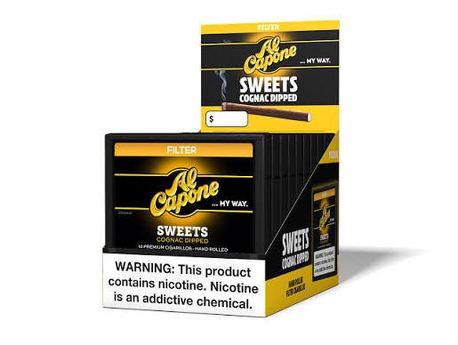 Al Capone Gold Cigarillos made in Honduras. 20 Tins x 10 pack. Free shipping!