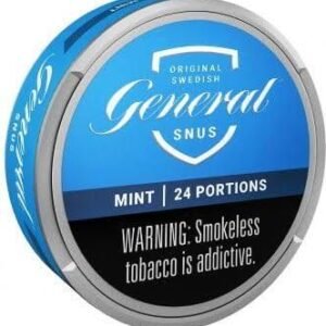 General Mint Snus Tobacco. 20 cans. Free shipping!