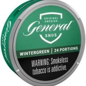 General Wintergreen Snus Tobacco. 20 cans. Free shipping!