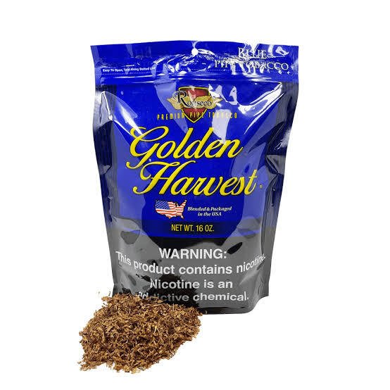 Golden Harvest Blue Dual Use Tobacco made in USA. 4 x 453 g Bags, 1812 g. total. Free shipping