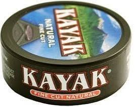 Kayak Fine Cut Natural Chewing Tobacco made in USA, 4 x 5 can rolls. Free shipping!