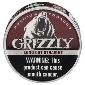 Grizzly Long Cut Straight Chewing Tobacco made in USA. 4 x 5 can rolls, 680 g total. Ships free!